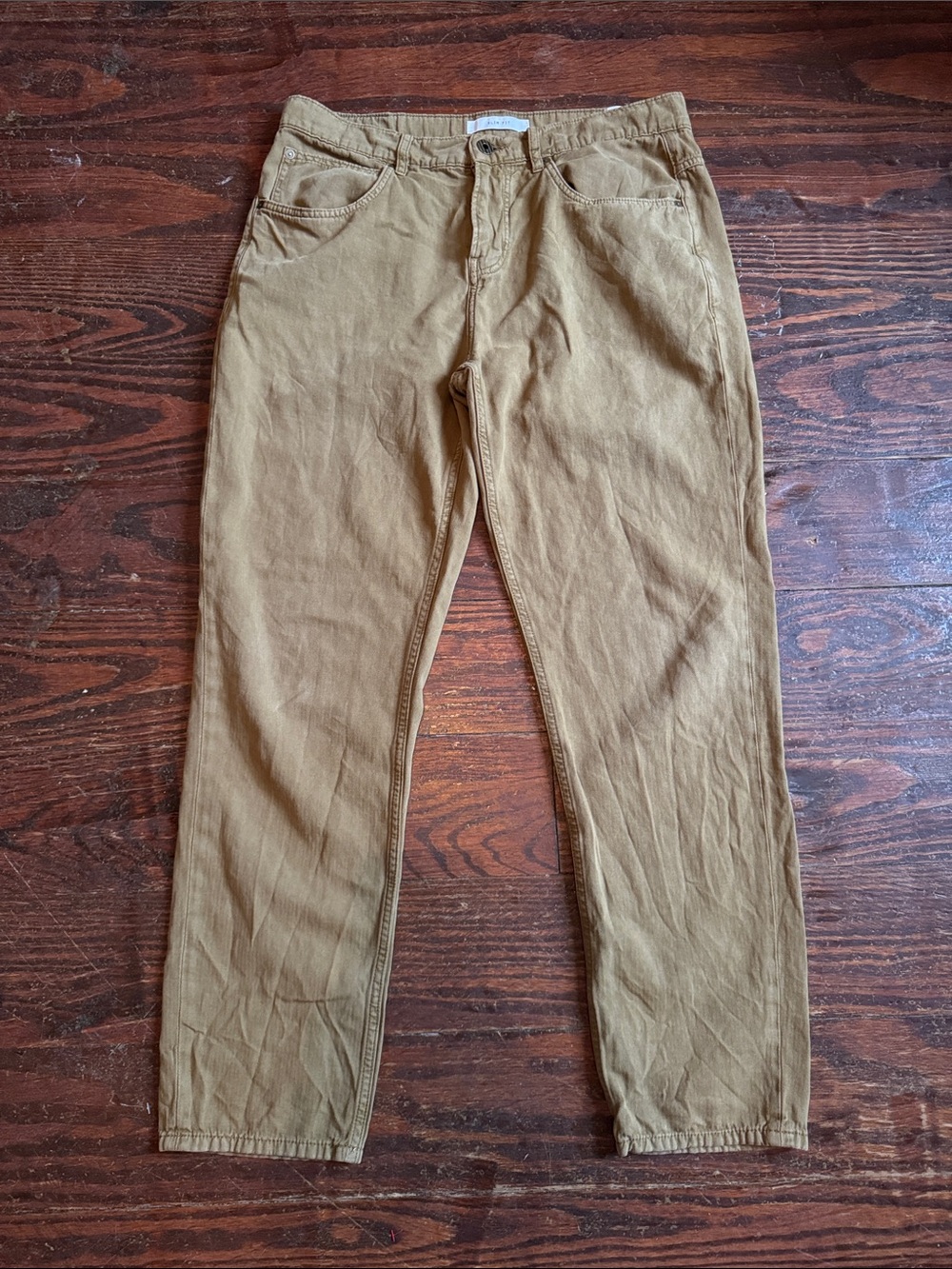 Billy Reid Men MSL-ALA RN-113-814 Jeans Slim Cut Beige